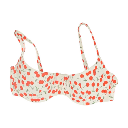 White Print Swim Top