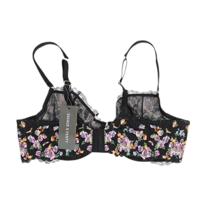 Black Floral Bra