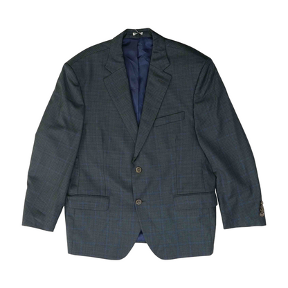 Gray Short Plaid Sport Coat