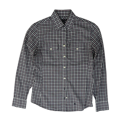 Black Petite Plaid Button Down