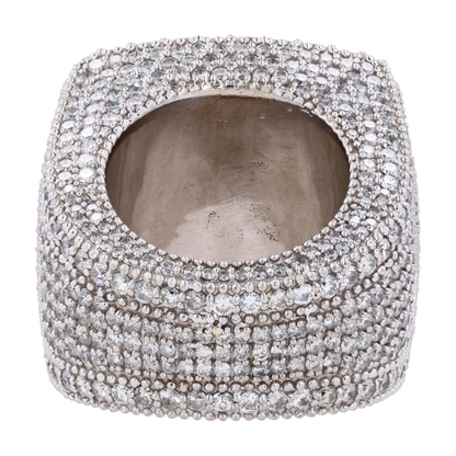 5 ctw 14K White Gold Diamond Statement Ring