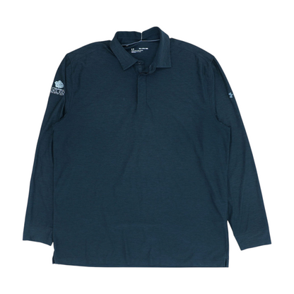 Black Solid Long Sleeve Polo