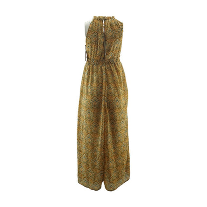 Beige Paisley Midi Dress