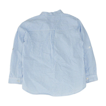 Blue Striped Long Sleeve Blouse