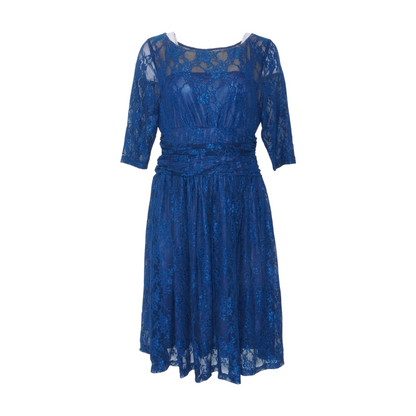 Blue Plus Midi Dress