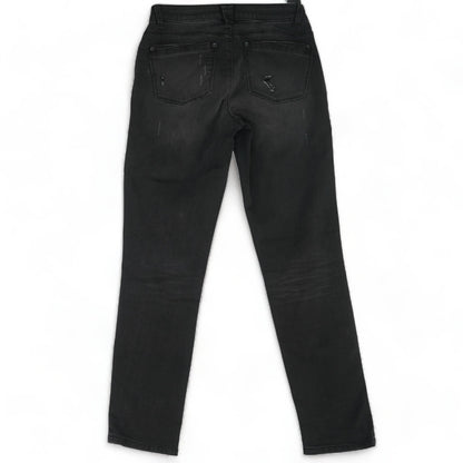 Black Solid Mid Rise Regular Jeans