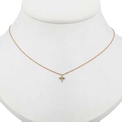 18K Yellow Gold Diamond Pendant Necklace