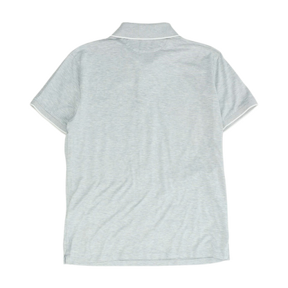 Gray Solid Short Sleeve Polo
