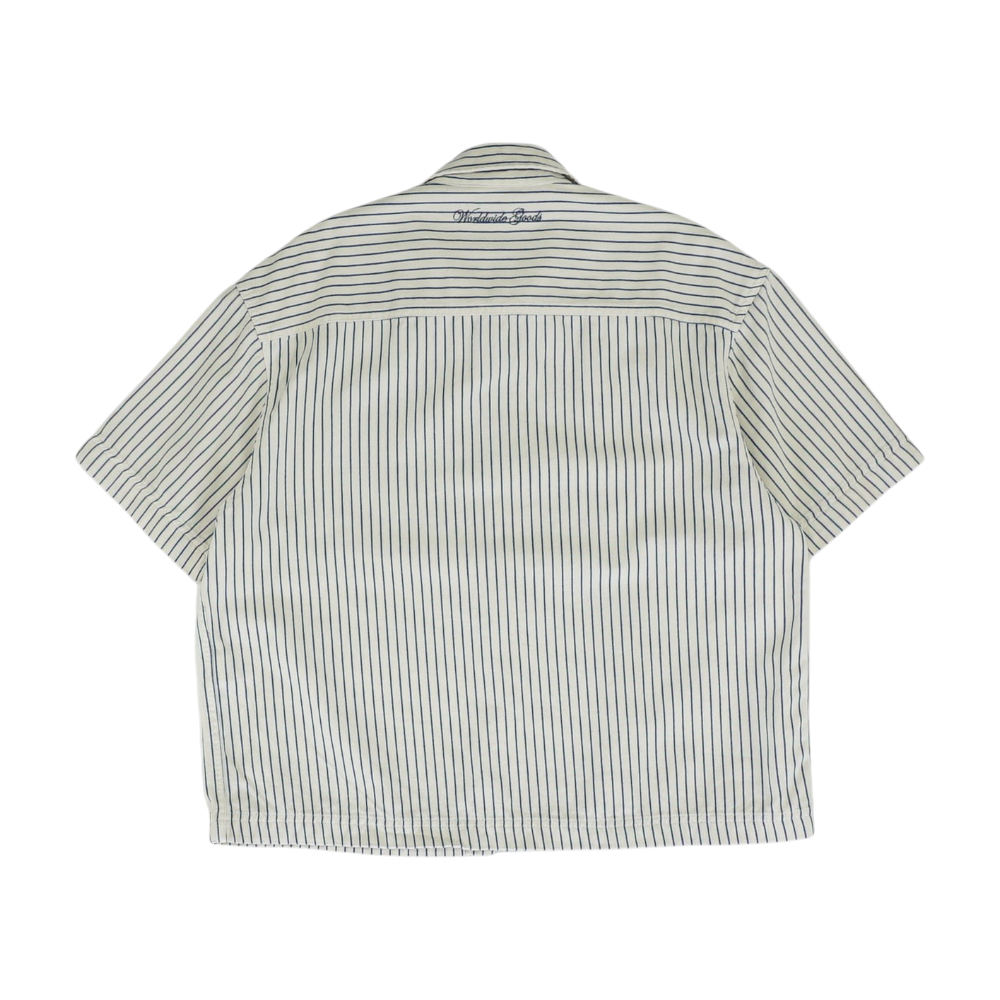 Blue Striped Short Sleeve Button Down