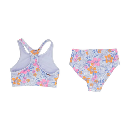 Purple Floral Swim Set