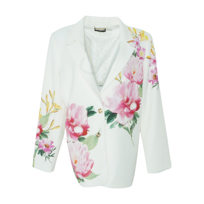 Ivory Floral Blazer