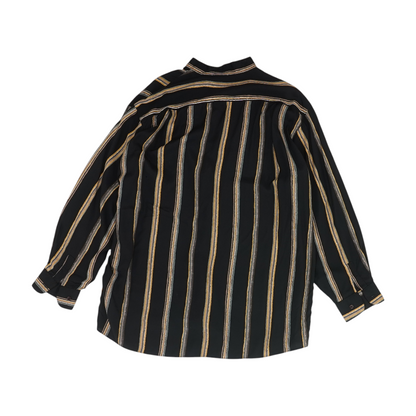 Black Striped Long Sleeve Button Down