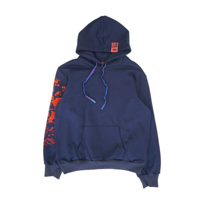 Navy Graphic Hoodie Pullover