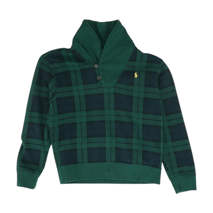 Green Plaid Sweatshirt Pullover