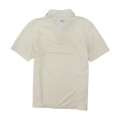 White Solid Short Sleeve Polo