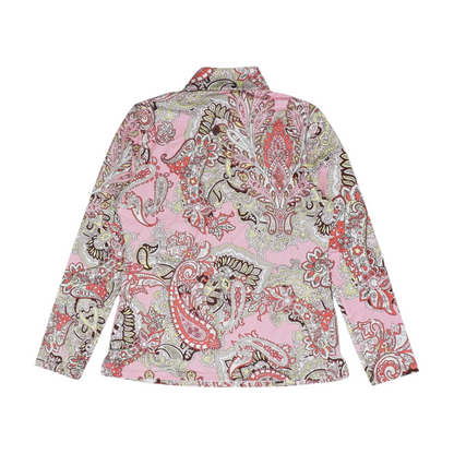 Pink Abstract 1/4 Zip Pullover