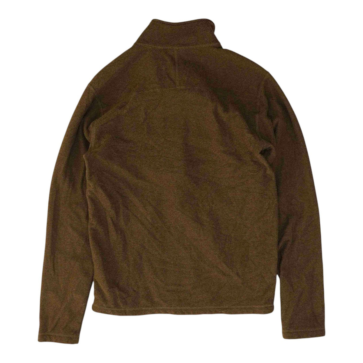 Brown Solid 1/4 Zip Pullover