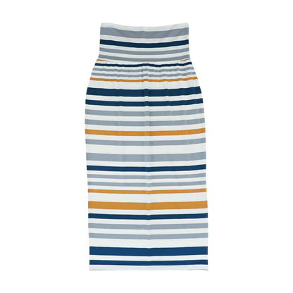 Multi Maternity Striped Maxi Skirt