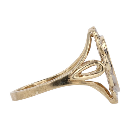10K Two-Tone Gold Diamond Fashion Ring