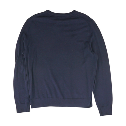 Navy Solid Pullover Sweater