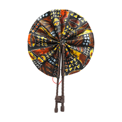Handmade African Print Hand Fan