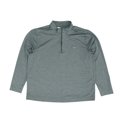 Gray Solid 1/4 Zip Pullover