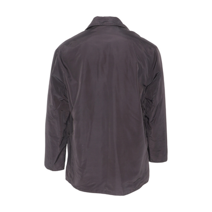 Black Vintage Button-Front Nylon-Blend Jacket