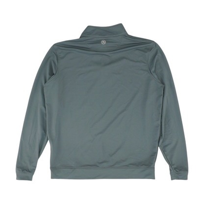 Gray Solid 1/4 Zip Pullover