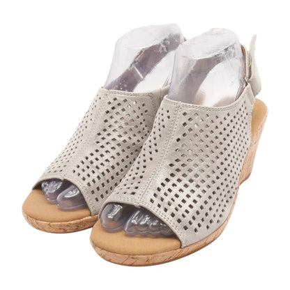 Gray Wedged Sandals