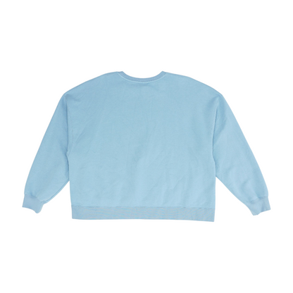 Blue Solid Sweatshirt Pullover