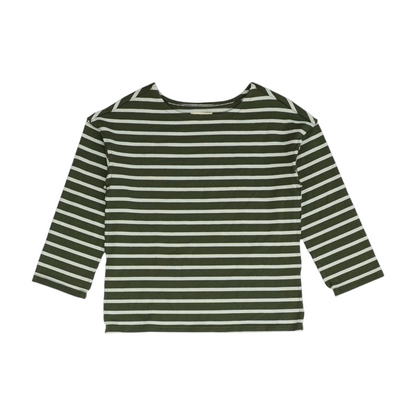 Olive Striped Pullover Sweater