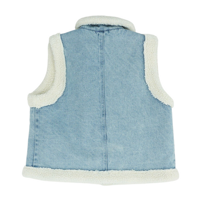 Blue Solid Vest