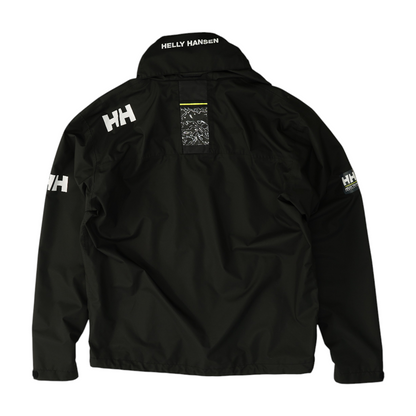 Black Solid Rain Jacket