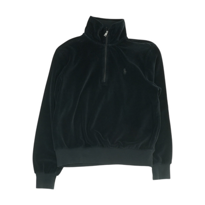 Black Solid 1/4 Zip Pullover