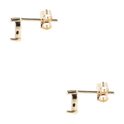 10K Yellow Gold Opal Stud Earrings