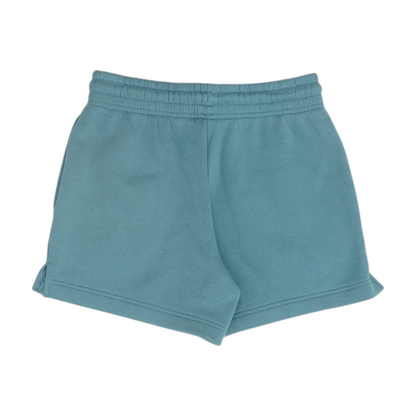 Blue Solid Knit Shorts