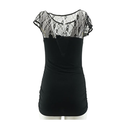 Black Solid Mini Dress