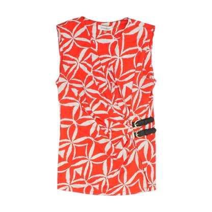 Red Abstract Blouse