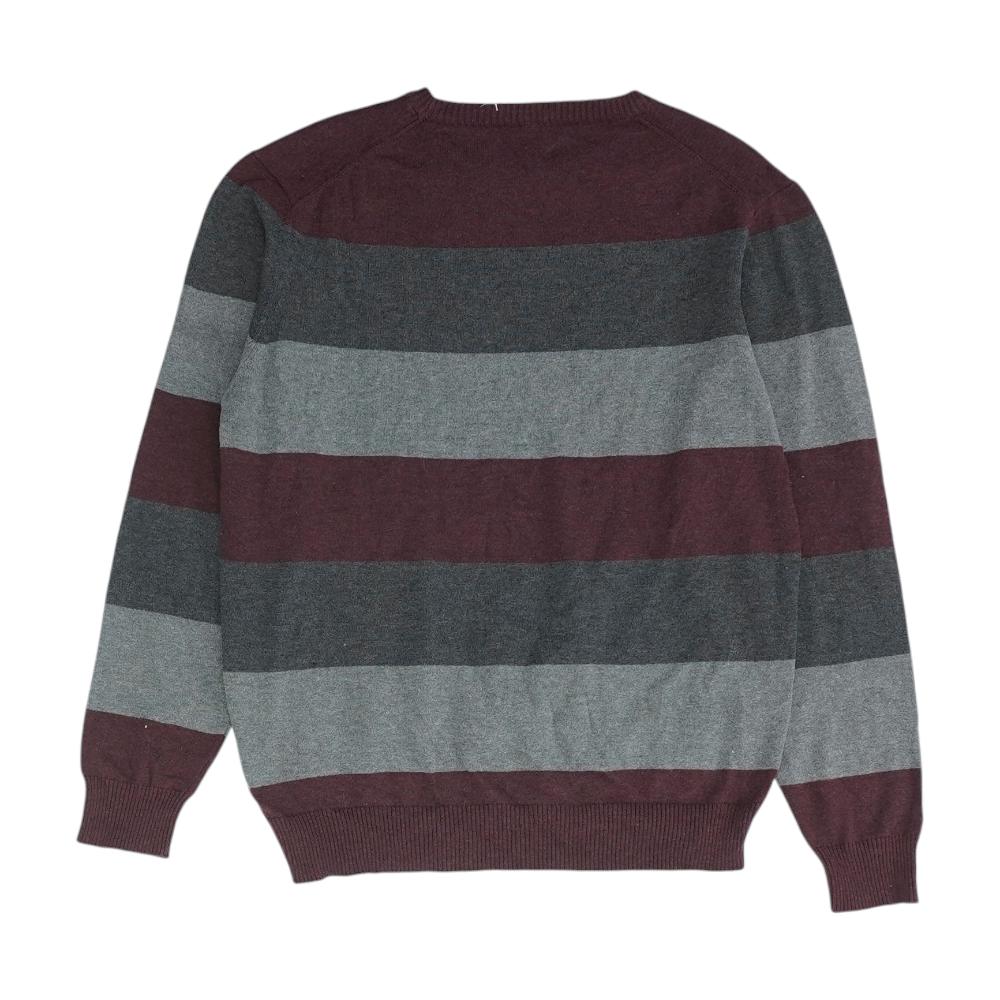tricots st raphael Gray Striped Pullover Sweater – Image 2