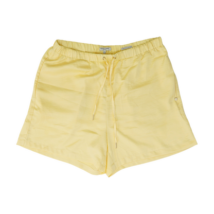 Yellow Solid Active Shorts