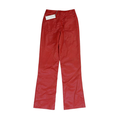Red Five Pocket Straight Pants