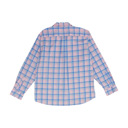 Pink Plaid Long Sleeve Button Down