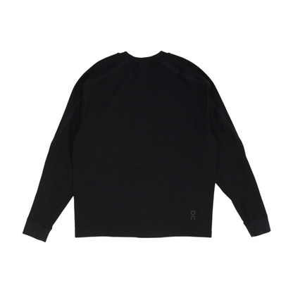 Black Solid Sweatshirt Pullover