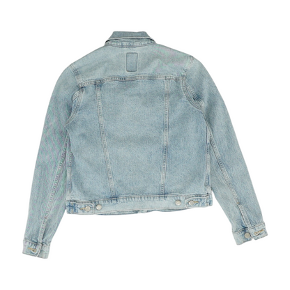 Blue Solid Denim Jacket