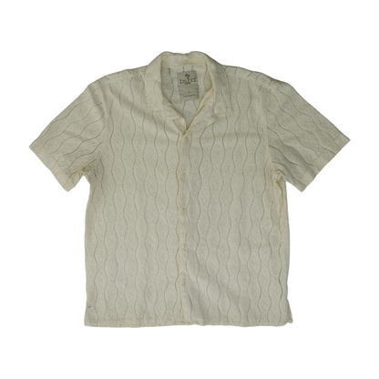 Ivory Solid Short Sleeve Button Down