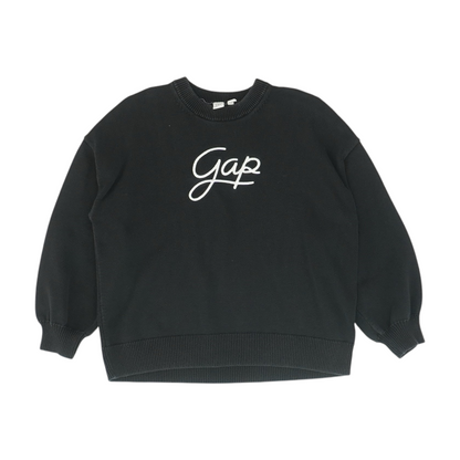 Black Solid Pullover Sweater
