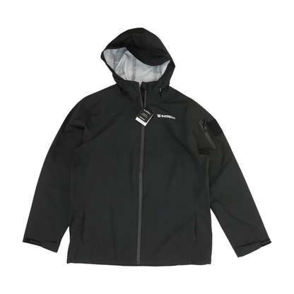 Black Solid Rain Jacket