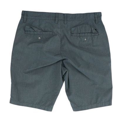 Gray Striped Chino Shorts