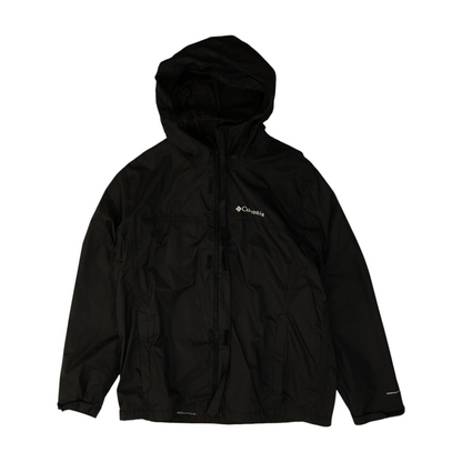 Black Solid Rain Jacket