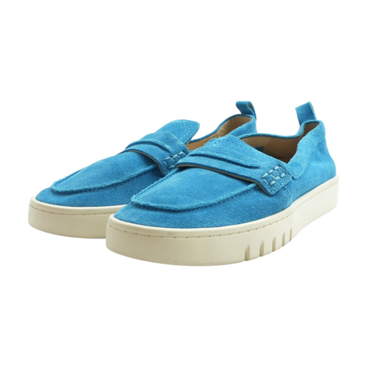Blue Slip-On Flats